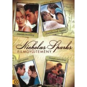 Nicholas Sparks gyűjtemény (Szerencsecsillag + Szerelmünk lapjai + Éjjel a parton + Üzenet a palackban) (4 DVD)