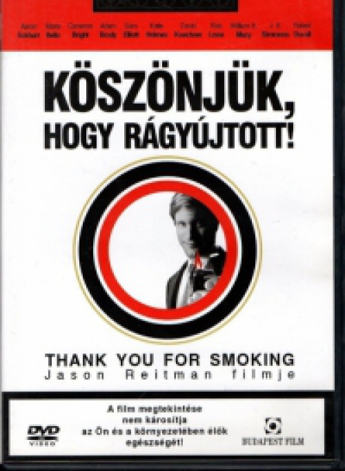 Köszönjük, hogy rágyújtott! (DVD) *Aaron Eckhart - Antikvár - Kiváló állapotú*