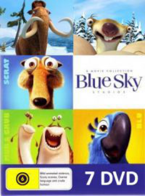 Blue Sky stúdió animációs filmgyűjtemény (7 DVD) *Rio 1-2, Jégkorszak 1-4, Zöld urai* 