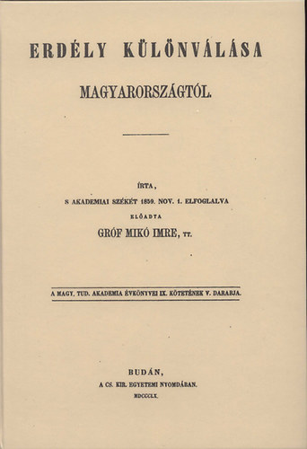 Erdély különválása Magyarországtól