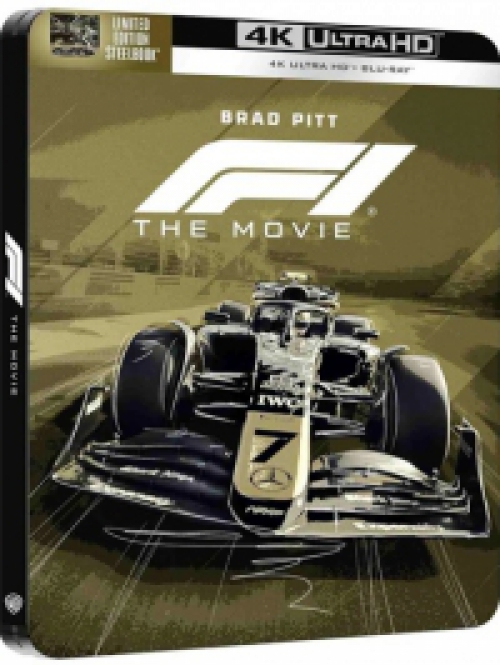 F1 - A film (4K UHD Blu-ray + BD) Limitált, fémdobozos változatban *Steelbook* *Front*  *Import - Angol hangot és angol feliratot tartalmaz*