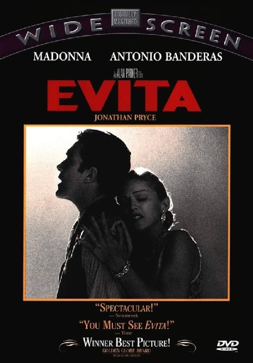 Evita *Madonna - Banderas* (DVD) *Csak Angol hangot tartalmaz - Antikvár - Kiváló állapotú*
