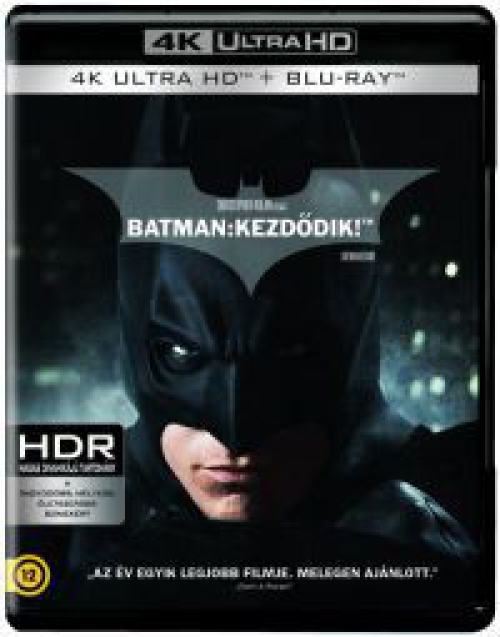Batman - Kezdődik (4K UHD Blu-ray + BD)  *Magyar szinkronnal - Import - Antikvár - Kiváló állapotú*