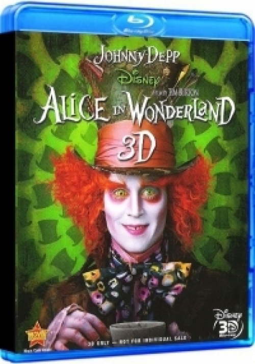 Tim Burton - Alice Csodaországban (3D Blu-ray + BD) *Magyar kiadás - Antikvár - Kiváló állapotú*