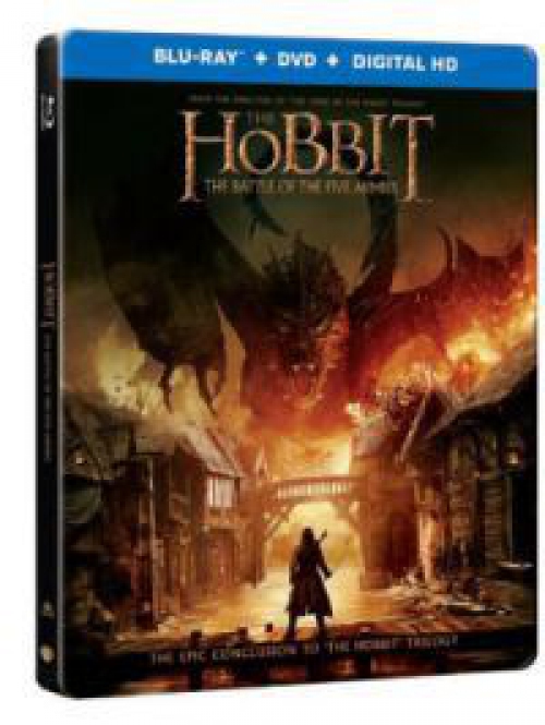 A hobbit: Az öt sereg csatája - duplalemezes, fémdobozos változat (steelbook) (2 Blu-ray) (20298) *Antikvár - Kiváló állapotú*