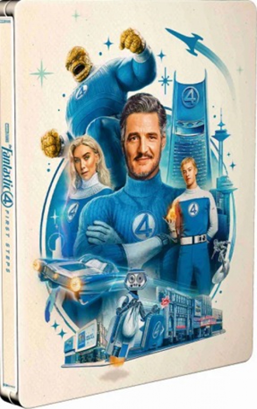 A Fantasztikus 4-es: Első lépések *Marvel* (4K UHD Blu-ray + BD) - limitált, fémdobozos változat *steelbook* *Import - Angol hangot és angol feliratot tartalmaz*