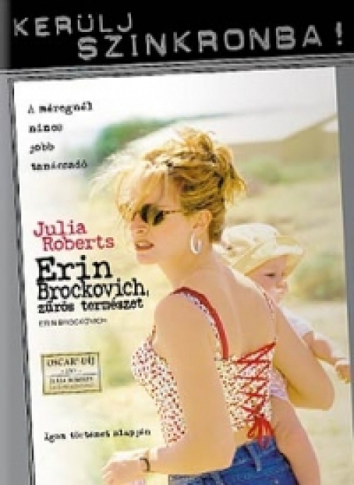 Erin Brockovich, zűrös természet (DVD) *Szinkronizált* *Julia Roberts - Antikvár - Kiváló állapotú*