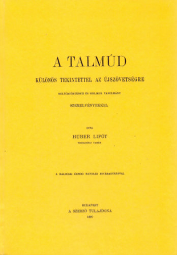 A Talmúd különös tekintettel az Újszövetségre