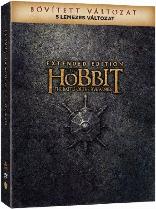 A hobbit: Az öt sereg csatája - bővített, extra változat (5 DVD) (limitált, digipackos verzió)  *Antikvár - Kiváló állapotú*