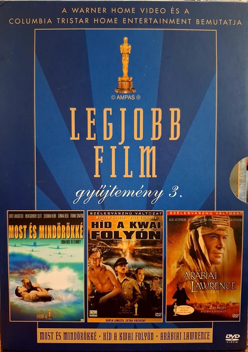Legjobb film gyűjtemény 3. - Most és mindörökké / Híd a Kwai folyón / Arábiai Lawrence (3 DVD) *Antikvár - Kiváló állapotú*