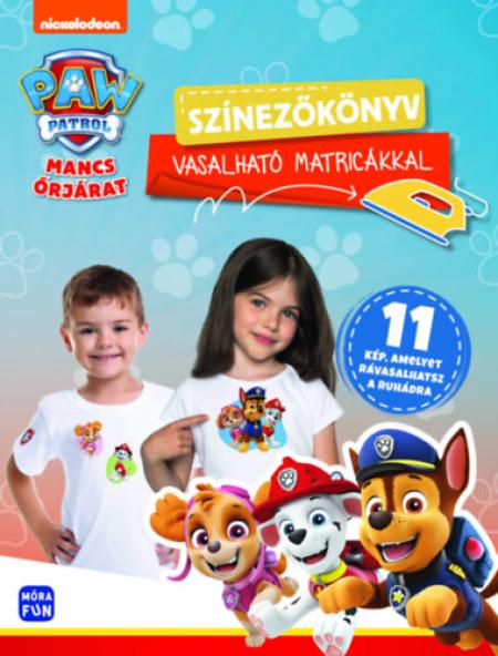 Mancs Őrjárat - Színezőkönyv vasalható matricákkal