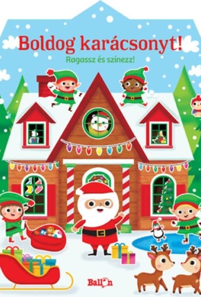 Boldog karácsonyt! - Ragassz és színezz!