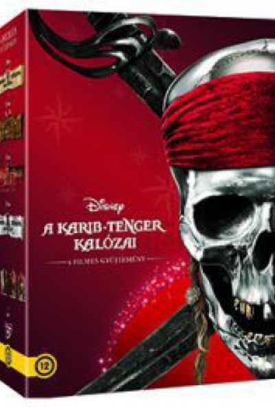 A Karib-tenger kalózai gyűjtemény (4 DVD) *Piros Díszdobozos*  *Antikvár-Kiváló állapotú*