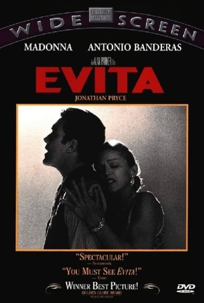 Evita *Madonna - Banderas* (DVD) *Csak Angol hangot tartalmaz - Antikvár - Kiváló állapotú*