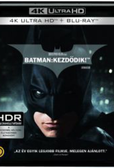 Batman - Kezdődik (4K UHD Blu-ray + BD)  *Magyar szinkronnal - Import - Antikvár - Kiváló állapotú*