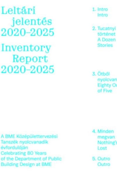Leltári jelentés 2020-2025 - Inventory Report 2020-2025