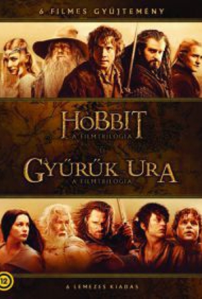 Középfölde gyűjtemény (6 DVD) - Hobbit és Gyűrűk Ura trilógia *Magyar kiadás - Antikvár - Kiváló állapotú*