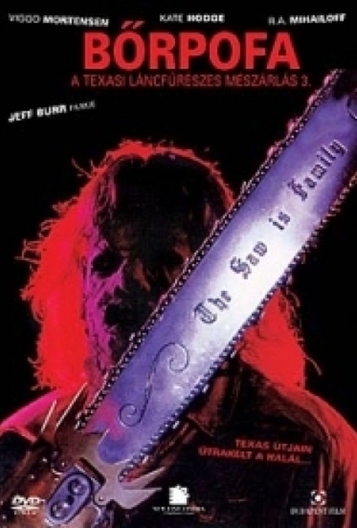 Bőrpofa - A texasi láncfűrészes mészárlás folytatódik III. (DVD) *Jeff Burr filmje - Viggo Mortensen - Antikvár - Kiváló állapotú*