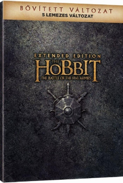 A hobbit: Az öt sereg csatája - bővített, extra változat (5 DVD) (limitált, digipackos verzió)  *Antikvár - Kiváló állapotú*
