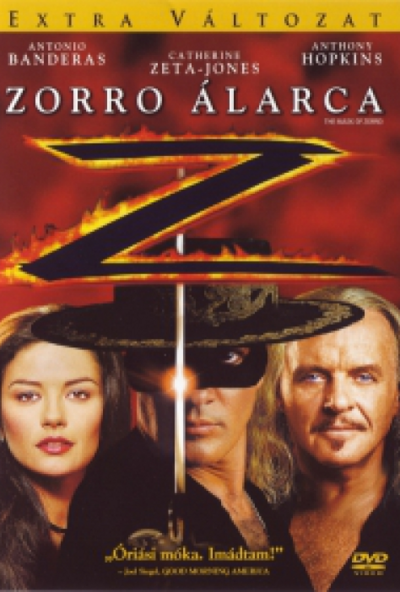Zorro álarca (DVD) *Szinkronizált - Antonio Banderas - Anthony Hopkins* *Extra változat - Antikvár - Kiváló állapotú*